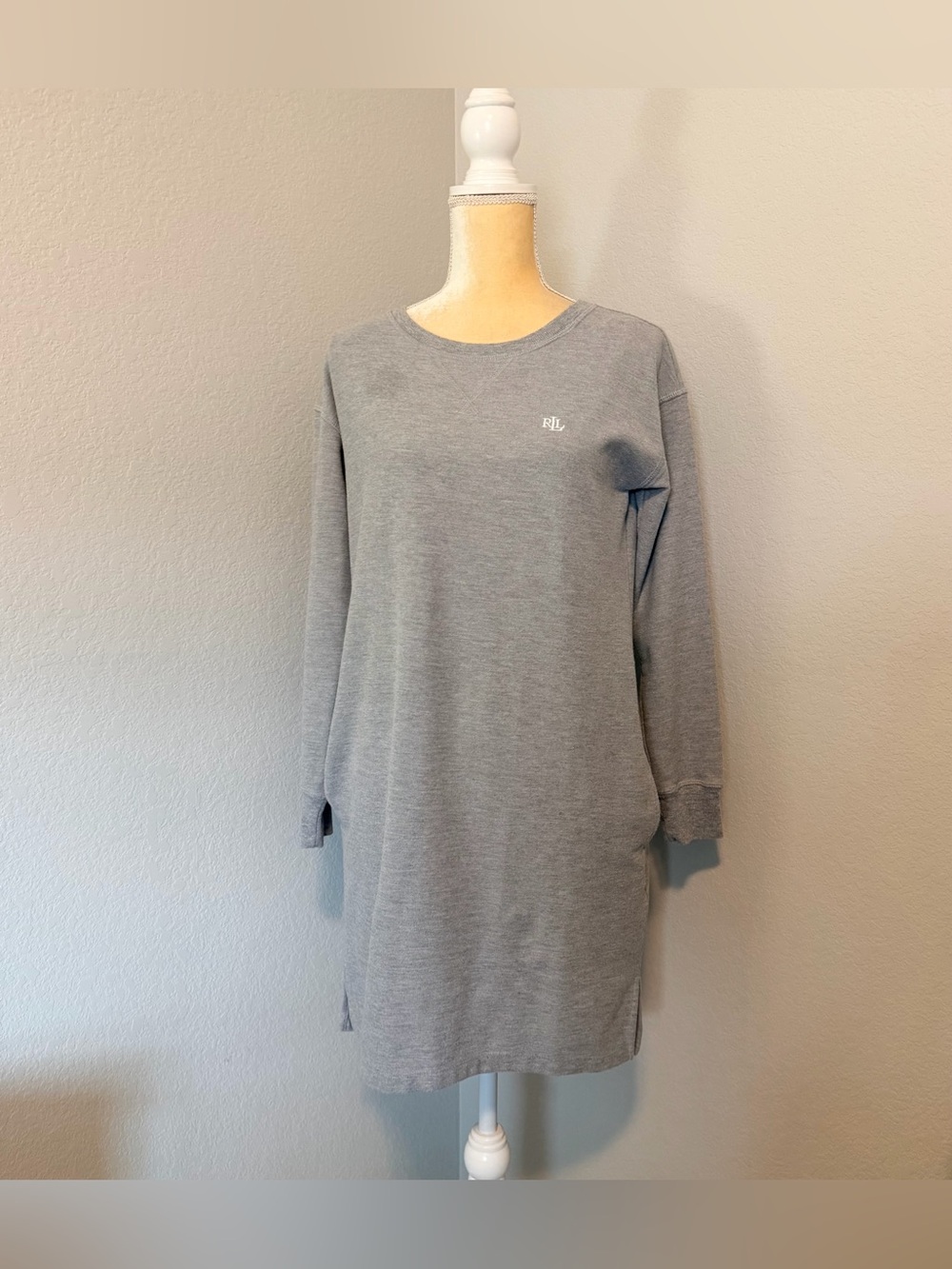 Lauren Ralph Lauren Gray Sweatshirt Lounge Dress - Size S